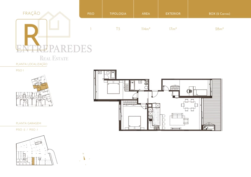 APARTAMENTO T3 EM SÃO FELIX DA MARINHA, PERTO DO MAR PARA COMPRAR. VILA NOVA DE GAIA - PORTUGAL FR R